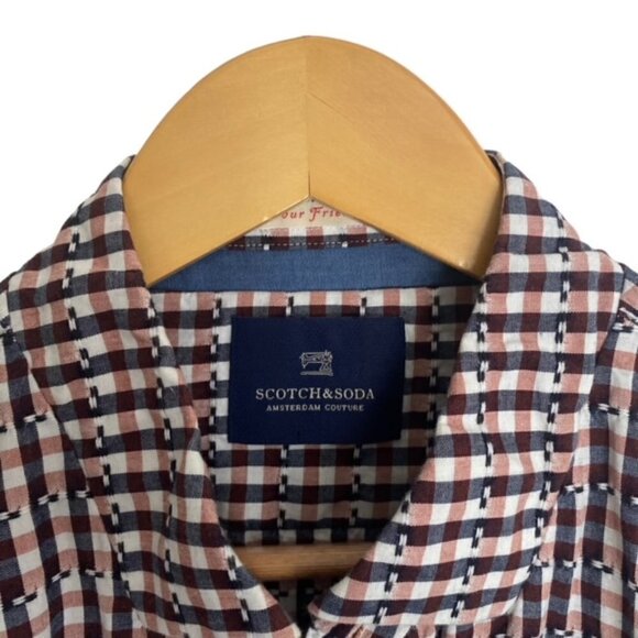 Scotch & Soda Checkered Button Down Shirt XLarge - Picture 2 of 6